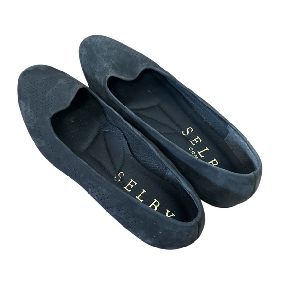 Selby Comfort Flex Women's BNavy/Gray Suede Perforated Ballet Flats Size 7.5 M - Picture 4 of 12